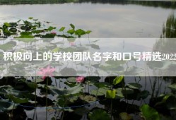 积极向上的学校团队名字和口号精选2022