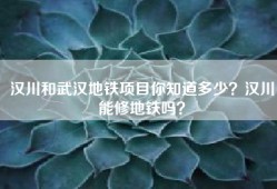 汉川和武汉地铁项目你知道多少？汉川能修地铁吗？