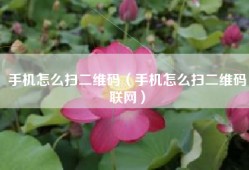 手机怎么扫二维码（手机怎么扫二维码联网）