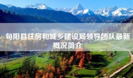 旬阳县住房和城乡建设局领导团队最新概况简介