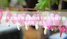 弹丸论破下载手机游戏（弹丸论破下载手机版汉化）