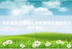 手机最新处理器（手机最新处理器排行榜天梯图）