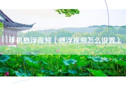 手机悬浮视频（悬浮视频怎么设置）