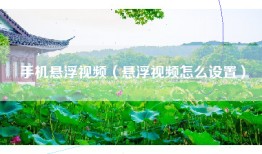 手机悬浮视频（悬浮视频怎么设置）