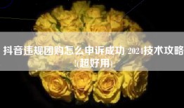 抖音违规团购怎么申诉成功 2024技术攻略!(超好用)
