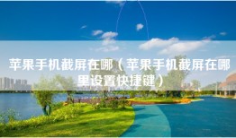 苹果手机截屏在哪（苹果手机截屏在哪里设置快捷键）