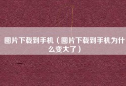 图片下载到手机（图片下载到手机为什么变大了）