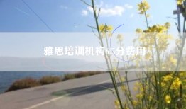雅思培训机构6.5分费用