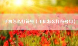 手机怎么打符号（手机怎么打符号勾）