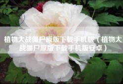 植物大战僵尸原版下载手机版（植物大战僵尸原版下载手机版安卓）