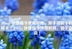 iPhone 快捷指令使用教程，新手指南手机排水「iPhone 快捷指令使用教程，新手指南」