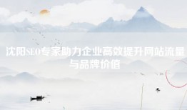 沈阳SEO专家助力企业高效提升网站流量与品牌价值