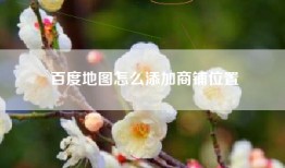 百度地图怎么添加商铺位置