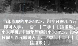 当年旗舰的小米MIX2S，如今只需几百元即可入手，“香”【二手】【捡垃圾】小米手机2s「当年旗舰的小米MIX2S，如今只需几百元即可入手，“香”【二手】【捡垃圾】」