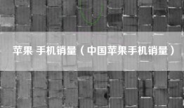 苹果 手机销量（中国苹果手机销量）