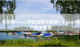 谷歌版Chrome浏览器重大更新！Windows用户快来看看