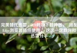 完美替代迅雷，128并发下载神器，  搭配Edge浏览器插件使用， 这次一定教你和迅雷分手