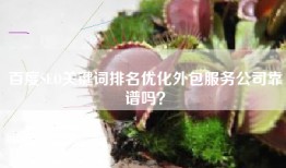百度SEO关键词排名优化外包服务公司靠谱吗？
