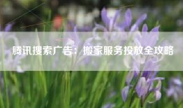 腾讯搜索广告：搬家服务投放全攻略
