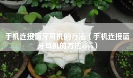 手机连接蓝牙耳机的方法（手机连接蓝牙耳机的方法oppo）
