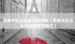 苹果手机怎么换动态壁纸（苹果手机怎么换动态壁纸图片）