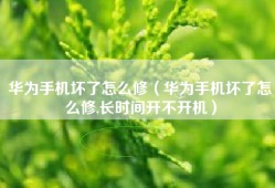 华为手机坏了怎么修（华为手机坏了怎么修,长时间开不开机）