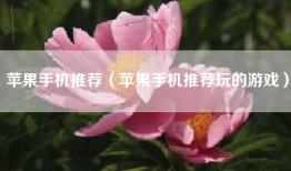 苹果手机推荐（苹果手机推荐玩的游戏）