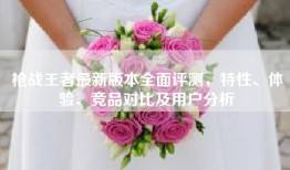 枪战王者最新版本全面评测，特性、体验、竞品对比及用户分析