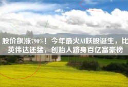 股价飙涨790%！今年最火AI妖股诞生，比英伟达还猛，创始人跻身百亿富豪榜