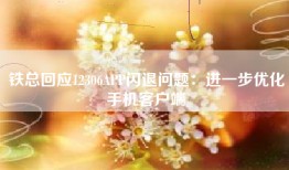 铁总回应12306APP闪退问题：进一步优化手机客户端