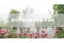 新东方雅思英语网课怎么样
