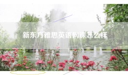 新东方雅思英语网课怎么样