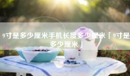 9寸是多少厘米手机长度多少厘米「9寸是多少厘米」