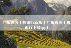 广东农信手机银行新版（广东农信手机银行下载app）