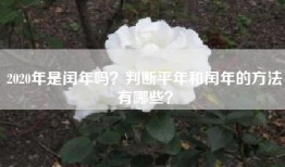 2020年是闰年吗？判断平年和闰年的方法有哪些？