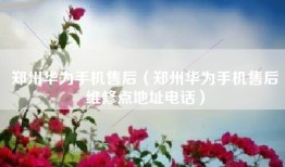 郑州华为手机售后（郑州华为手机售后维修点地址电话）