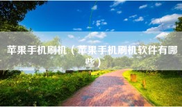 苹果手机刷机（苹果手机刷机软件有哪些）