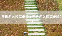 手机怎么投屏电脑（手机怎么投屏电脑？）