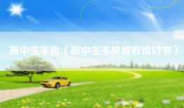 高中生手机（高中生手机被收检讨书）