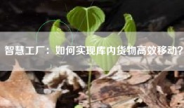 智慧工厂：如何实现库内货物高效移动？