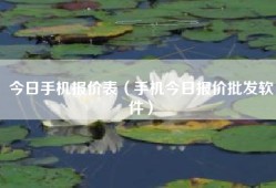 今日手机报价表（手机今日报价批发软件）