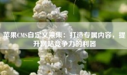 苹果CMS自定义采集：打造专属内容，提升网站竞争力的利器