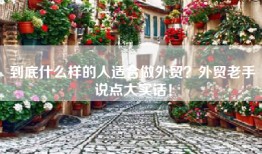 到底什么样的人适合做外贸？外贸老手说点大实话！