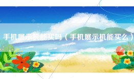 手机展示机能买吗（手机展示机能买么）