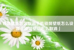 锁屏壁纸怎么取消手机锁屏壁纸怎么设置「锁屏壁纸怎么取消」