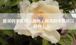 新买的手机可以退吗（刚买的手机可以退吗）