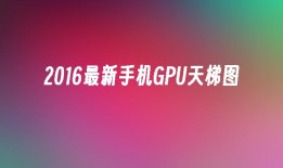 2016最新手机GPU天梯图手机gpu「2016最新手机GPU天梯图」
