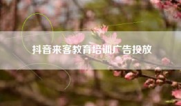 抖音来客教育培训广告投放