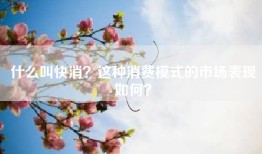 什么叫快消？这种消费模式的市场表现如何？