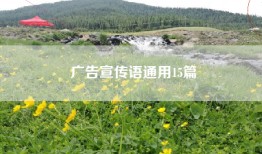 广告宣传语通用15篇